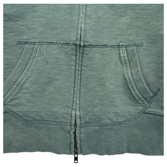 Vintage Abercrombie Fitch Womens Large Green Hoodie Full Zip Spell Out Retro Y2K - Picture 6 of 14